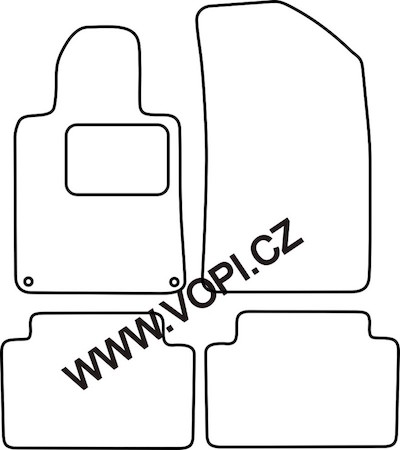 Přesné gumové koberce béžové / šedé Peugeot 508 2011 ->